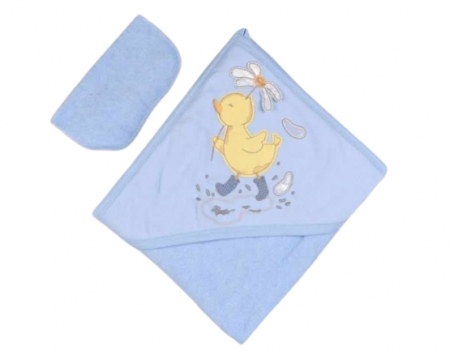 Prosop de baie - Prosop bebe, Model Ratusca, bumbac 100%