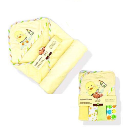 Prosop de baie - Prosop bebelusi,Cu Gluga,Animalut,Bumbac 100% tip Frotir,galben