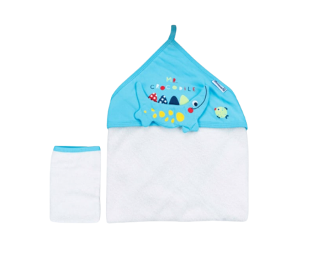 Prosop de baie - Prosop de Baie cu Gluga pentru Bebelusi, 100% Bumbac , Calitate Premium, Super Absorbant, Hipoalergenic, albastru