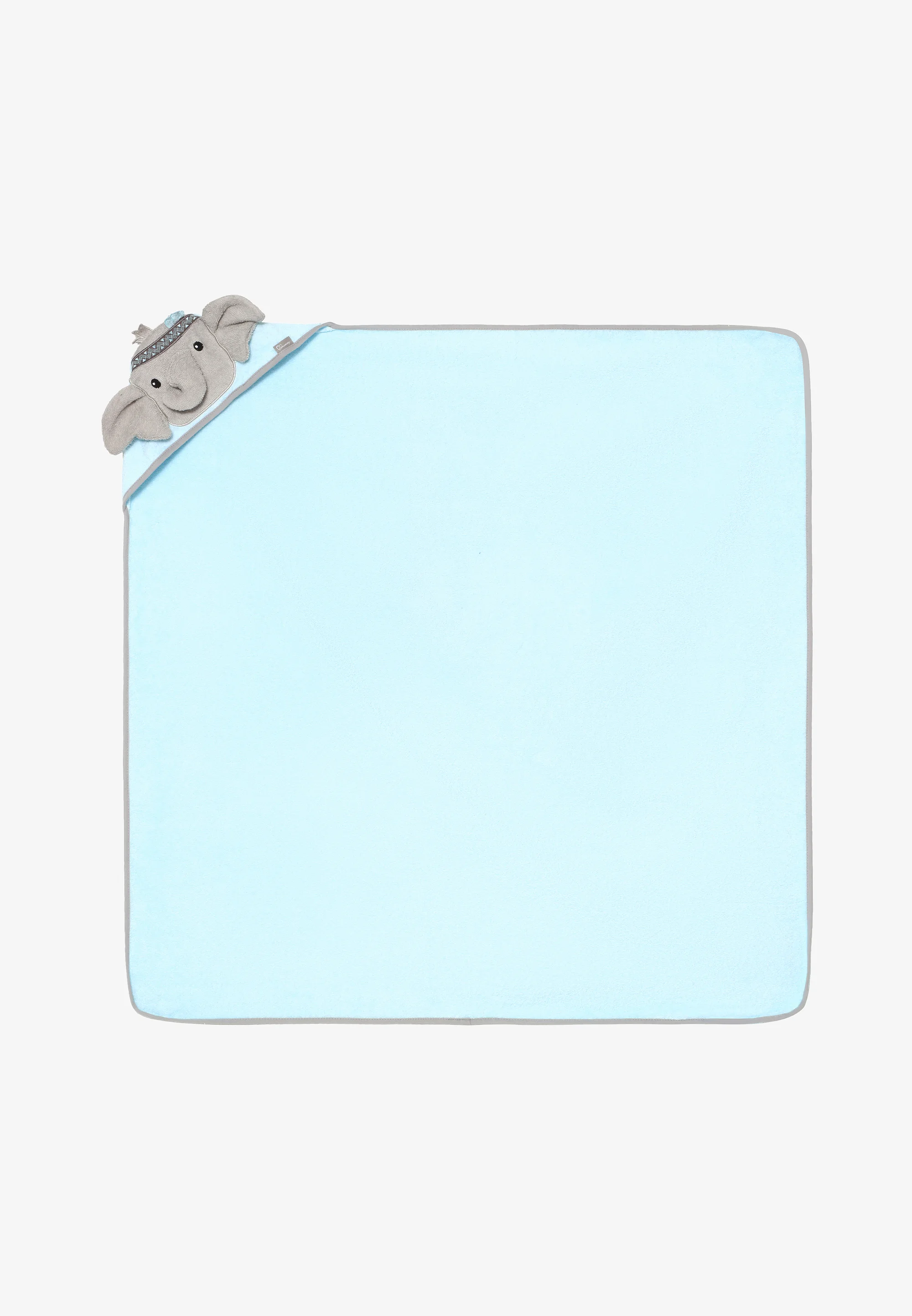 Prosop de baie pentru bebelusi, cu gluga, densitate mare, 360g/mp, model elefantel albastru [3]