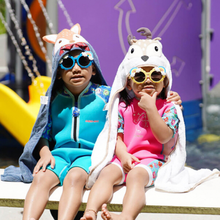 Prosop de baie pentru bebelusi, cu gluga, densitate mare, 360g/mp, Model ren [3]