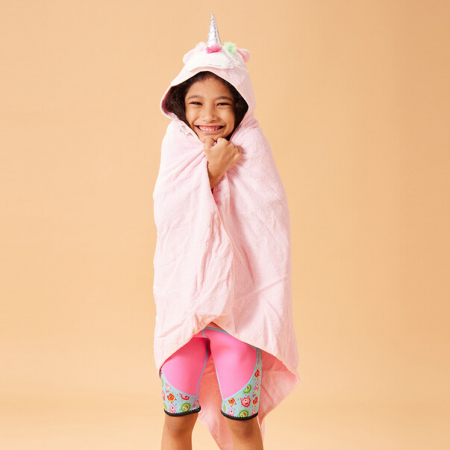 Prosop de baie pentru bebelusi, cu gluga, densitate mare, 360g/mp, model unicorn [2]