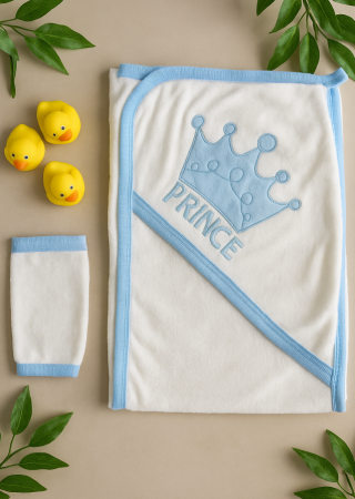 Prosop De Baie Pentru Bebelusi, Manusa inclusa, Print, 90 x 70 cm [1]