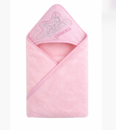 Prosop de baie - Prosop De Baie Pentru Bebelusi, Manusa inclusa, Printesa, 90 x 70 cm