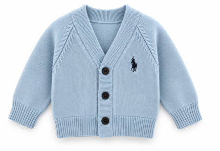 Bluze si pulovere - Pulover tricotat pentru bebe – Cardigan elegant și confortabil, bleu