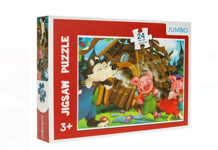 Puzzle si jocuri de construit - Puzzle Cei 3 Purcelusi (24 piese)