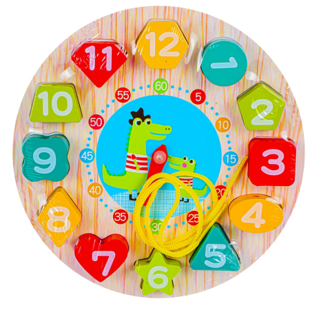 Jucarii educative - Puzzle Educativ, Din Lemn, Ceas