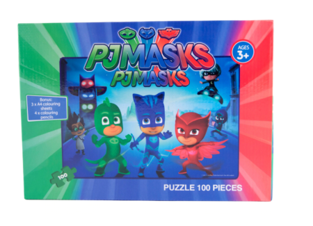 Puzzle si jocuri de construit - Puzzle Eroi In Pijamale, 100 piese