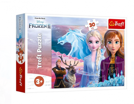 Puzzle si jocuri de construit - Puzzle Frozen 2 The Courage Of Sisters (30 de piese) - Trefl