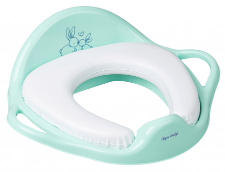 Pentru bebe - REDUCTOR PT. TOALETA MOALE MICUTII IEPURASI MENTA