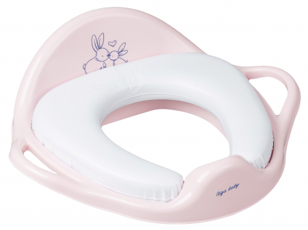 Pentru bebe - REDUCTOR PT.TOALETA MOALE MICUTII IEPURASI ROZ