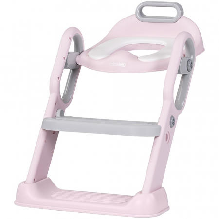 Olite - Reductor toaleta cu scara Chipolino Flippy pink