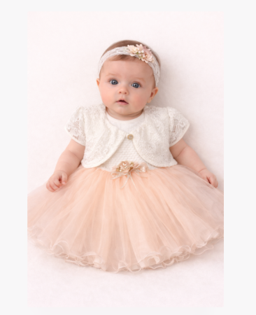 Rochita botez - Rochita cu bolero,pentru botez,din dantela