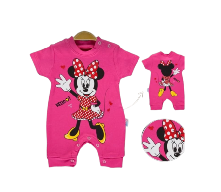 Salopete - Salopeta 3D, Minnie Mouse, roz