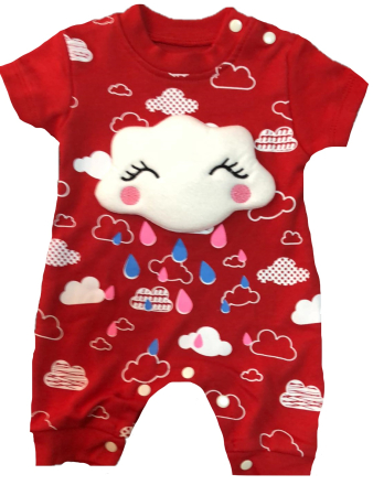 Salopete - Salopeta 3D norisori,rosie