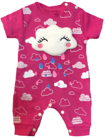 Salopete - Salopeta 3D norisori,roz