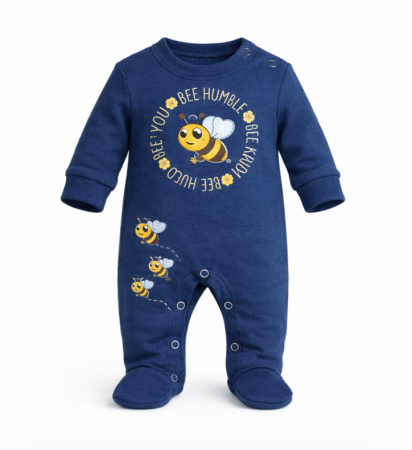 Haine bebe baietei - Salopeta albinuta, Iti aduc mierea, Albastru