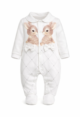 Salopete - Salopetă bebe cu iepurași