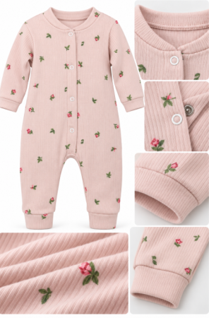 Black Friday - Salopeta bebe, Cu Floricele