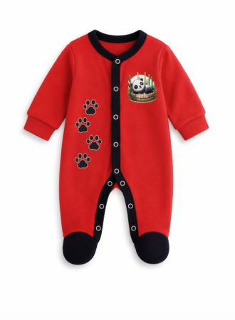 Salopete - Salopeta Bebelusi, Pe urmele ursuletului, rosu