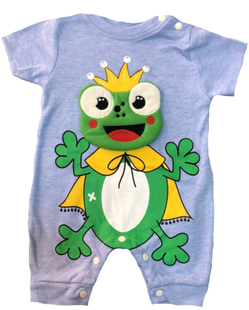 Salopete - Salopeta de vara,Personaj 3 D,Broscuta albastra