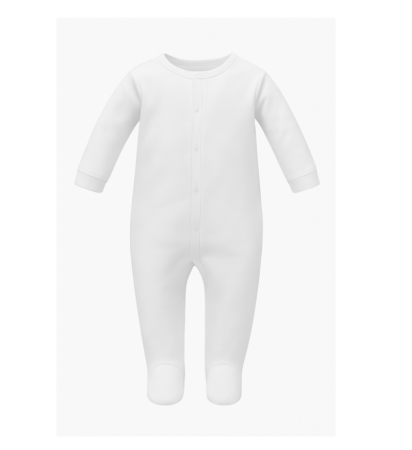 Haine bebe fetite - Salopeta din bumbac pieptanat,alba