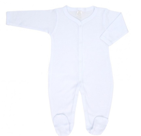 Salopete - Salopeta din bumbac pieptanat,alba