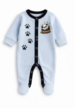 Set nou nascut - Salopeta Bebelusi, Pe urmele ursuletului, Bleu