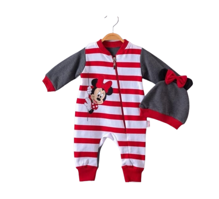 Salopete - Salopeta Minnie cu caciulita