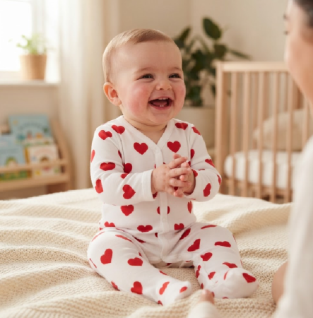 Haine bebe baietei - Salopetă pentru bebeluși din bumbac moale, albă, cu imprimeu plus„I ❤️ Mum & Dad”