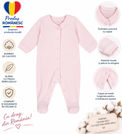 Salopete - Salopeta roz bebe