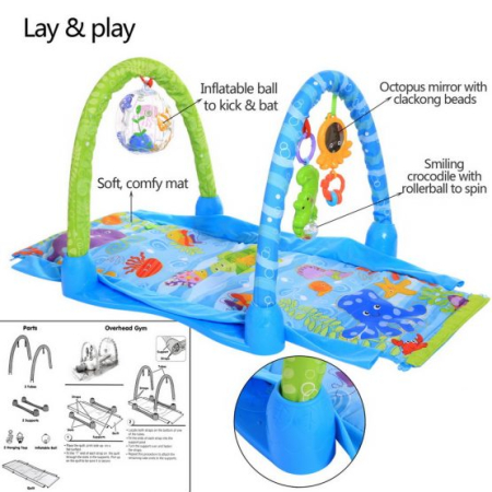 Saltea de joaca bebe , 3 in 1,Model ocean [3]