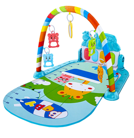 Saltea de joaca pentru bebelusi Roby cu pian muzical si jucarii legate [1]