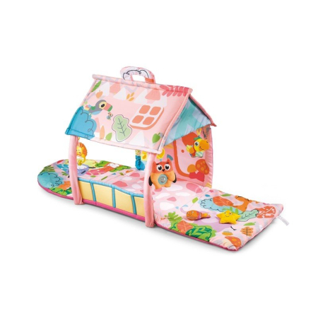Covoras de joaca - Saltea interactiva  Casuta 2in1 cu arcade cu jucarii