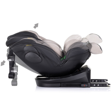 Scaun auto Chipolino Hypnotic I-Size 40-150 cm cu sistem Isofix si sezut rotativ tiramisu [8]