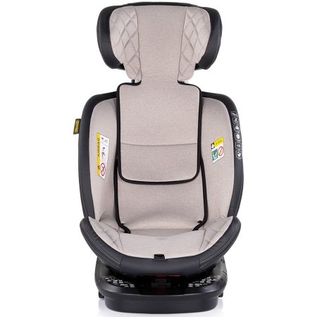 Scaun auto Chipolino Hypnotic I-Size 40-150 cm cu sistem Isofix si sezut rotativ tiramisu [2]