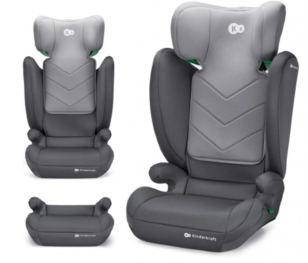 Pentru bebe - SCAUN AUTO KINDERKRAFT I-SPARK, I-SIZE 100-150 CM, GREY