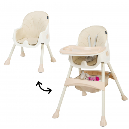 Scaun de masa 2 in 1 Juju Eat&Smile, Beige [9]