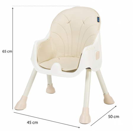 Scaun de masa 2 in 1 Juju Eat&Smile, Beige [6]