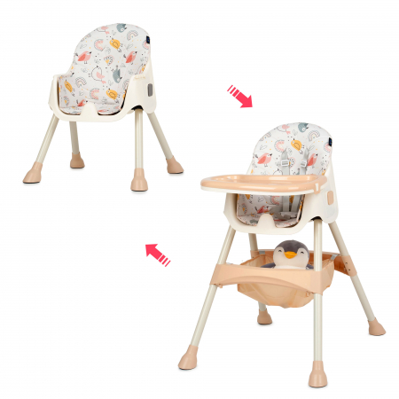 Scaun de masa - Scaun de masa 2 in 1 Juju Eat&Smile, Birds