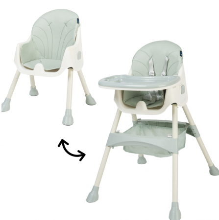 Scaun de masa 2 in 1 Juju Eat&Smile, Mint [2]