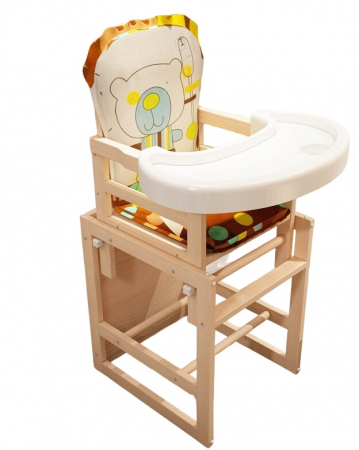 Scaun de masa, 2 in 1, Recomandat de la 7 luni la 5 ani, din Lemn [1]