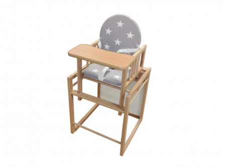 Scaun de masa - Scaun de masa multifunctional cu tavita din lemn MyKids Wiktoria Stars