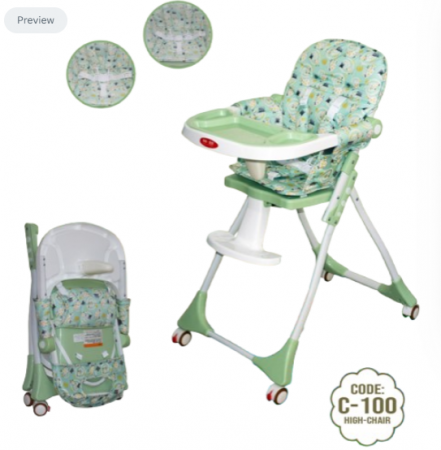 Scaun de masa, spatar dublu, cu roti din silicon, blocabile, pliabila [1]