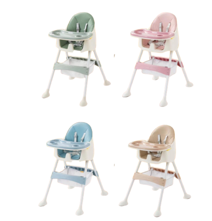 La masa - Scaun de Masa 2 in1 Bubu-Still®, 6-36 Luni, Multifunctional ,Tavita si Husa Detasabile si Lavabile, Centura de Siguranta 5 Puncte, Ajustabil pe Inaltime,  Picioare Antiderapante