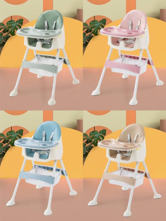 Scaun de Masa 2 in1 Bubu-Still®, 6-36 Luni, Multifunctional ,Tavita si Husa Detasabile si Lavabile, Centura de Siguranta 5 Puncte, Ajustabil pe Inaltime,  Picioare Antiderapante [1]