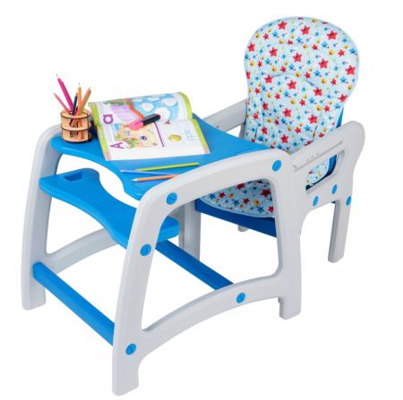 Scaun de masa Juju Eat&Play, Albastru [1]