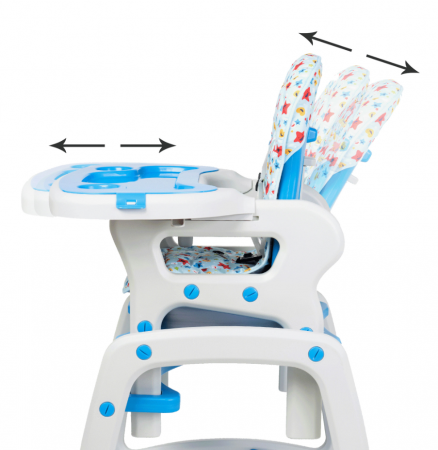 Scaun de masa Juju Eat&Play, Albastru [7]