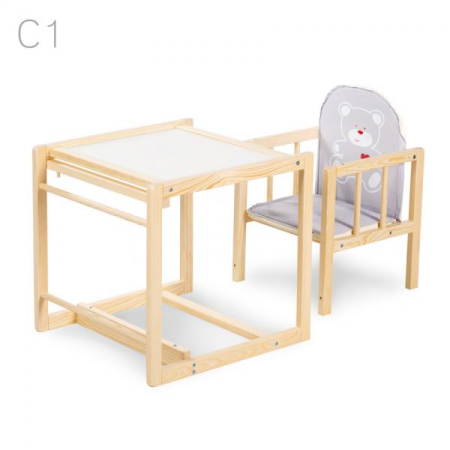 Scaun de masa multifunctional din lemn Natur C1,model 2 in 1,import Polonia [1]