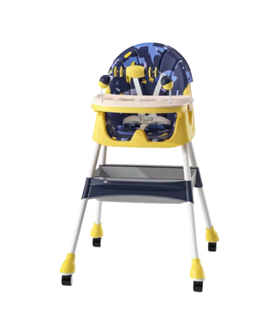 Scaun de masa, pentru bebe, multifunctional si ultrapliabil, 3 in 1, albastru [6]